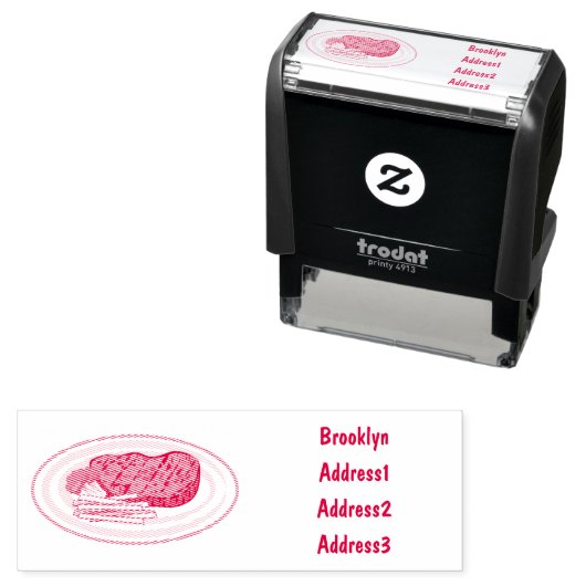 Steak Cartoon Illustration Permastempel (Beispiel)