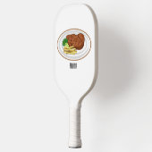 Steak Cartoon Illustration Pickleball Schläger (Links)