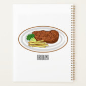 Steak Cartoon Illustration Planer (Rückseite)