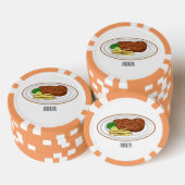 Steak Cartoon Illustration Pokerchips (Stapel)