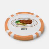 Steak Cartoon Illustration Pokerchips (Einzeln)