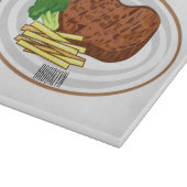 Steak Cartoon Illustration Schneidebrett (Ecke)