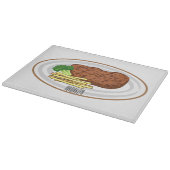 Steak Cartoon Illustration Schneidebrett (Ecke)