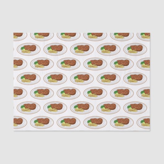 Steak Cartoon Illustration Seidenpapier (Vorderseite)
