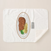 Steak Cartoon Illustration Sherpadecke (Vorderseite (Horizontal))