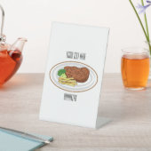 Steak Cartoon Illustration Sockelschild (In SItu)