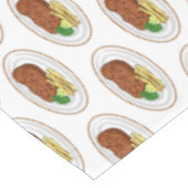 Steak Cartoon Illustration Tischdecke (Schrägansicht)