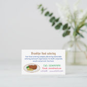 Steak Cartoon Illustration Visitenkarte (Stehend Vorderseite)