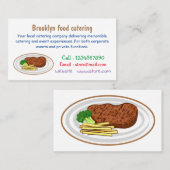 Steak Cartoon Illustration Visitenkarte (Vorne/Hinten)
