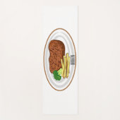 Steak Cartoon Illustration Yogamatte (Vorderseite)