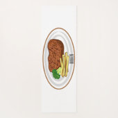 Steak Cartoon Illustration Yogamatte (Rückseite)