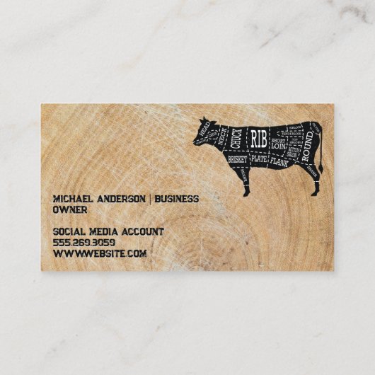 Steak Cut | Flammen Visitenkarte (Rückseite)