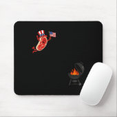 Steak Dom Dive Lustiger Onkel Sam Steak Fliegend Mousepad (Mit Mouse)