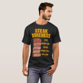 Steak Doneness Chart Table Guide Bbq Meat Chef Pit T-Shirt (Vorne ganz)