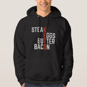 Steak Eier Butter Speck Keto-Diät Ketogene Hoodie