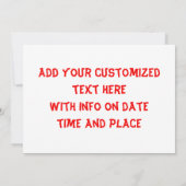 Steak-Einladungsvorlage Einladung (Rückseite)