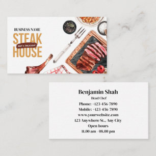 Steak Food Business Card Visitenkarte