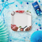 Steak Food Watercolor Pappteller (Party)