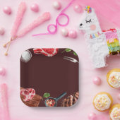 Steak Food Watercolor Pappteller (Party)