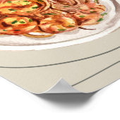 Steak Food Watercolor Poster (Ecke)