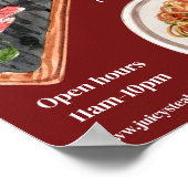 Steak Food Watercolor Poster (Ecke)