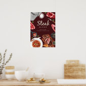 Steak Food Watercolor Poster (Küche)