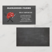 Steak für Utensils | Kopfbrett Visitenkarte (Vorne/Hinten)