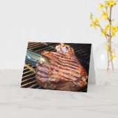 Steak-Grußkarten Karte (Gelbe Blume)