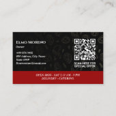 Steak House Business | Minimalistischer dunkler St Visitenkarte (Vorderseite)