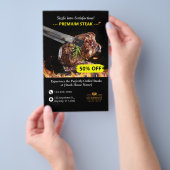 Steak House Specials Restaurant Flyer 2 Seiten (Handgriff)