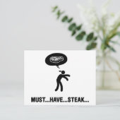 Steak Lover Postkarte (Stehend Vorderseite)
