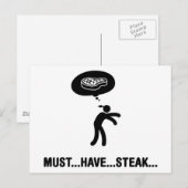 Steak Lover Postkarte (Vorne/Hinten)