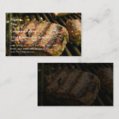 Steak-Nahrungsmittelabendessen-Grillen Visitenkarte (Vorne/Hinten)