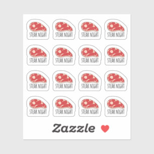 Steak Night Dinner Cooking Menü Bujo Planer Aufkleber