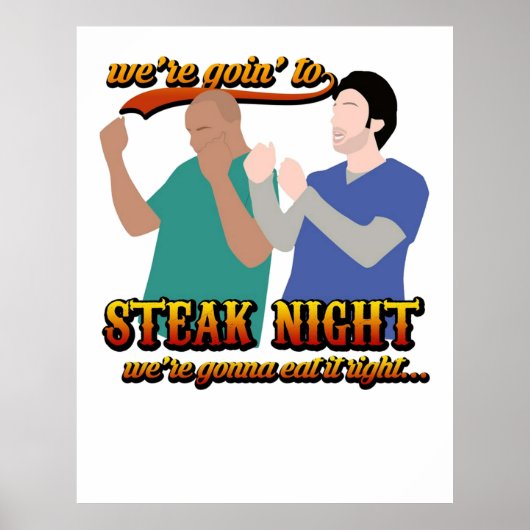 Steak Night Scrubs TV Serie Jd Turk TV Shows Grap Poster (Vorne)
