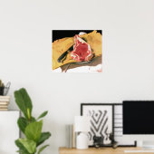 Steak Painting - Vintage Kunst von Felix Vallotton Poster (Heimbüro)