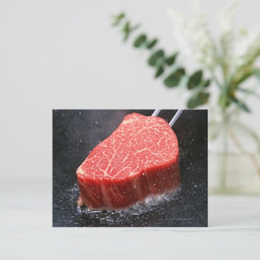 Steak Postkarte (Stehend Vorderseite)