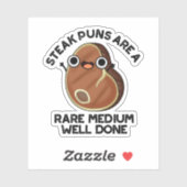 Steak Puns sind eine seltene, mittelgroße Fleischp Aufkleber (Blatt)