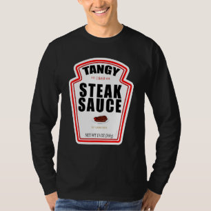 Steak Sauce Flaschenetikett Halloween Kostümoutine T-Shirt