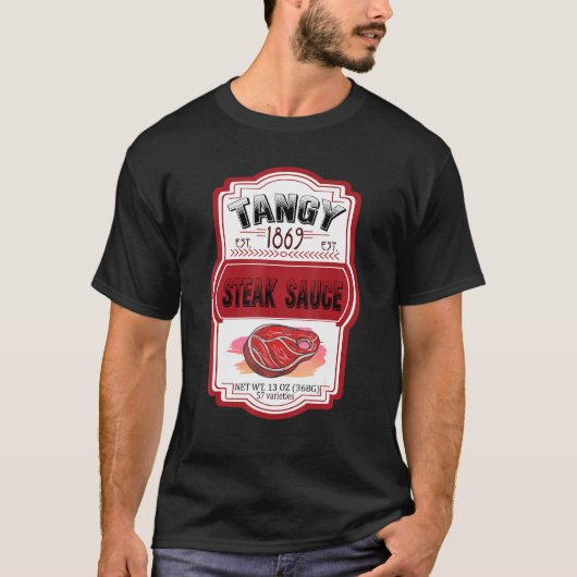 Steak Sauces Flasche Paare Kostüm T-Shirt (Vorderseite)