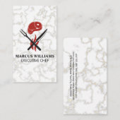 Steak | Service Cutlery | KOCH | Marmor Visitenkarte (Vorne/Hinten)