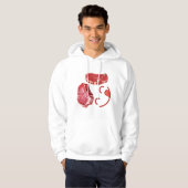 Steak Smiley Face Design for Meat Lovers | BBQ Gri Hoodie (Vorne ganz)