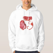 Steak Smiley Face Design for Meat Lovers | BBQ Gri Hoodie (Vorderseite)