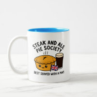 Steak und Ale Pie Gesellschaft Cartoon