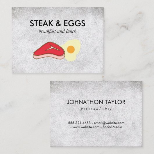 Steak und Eier Visitenkarte (Vorne/Hinten)