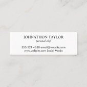 Steak und Eierschalen Mini Visitenkarte (Rückseite)