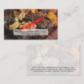 Steak und Pilze | Feuermesser-Logo Visitenkarte (Vorne/Hinten)