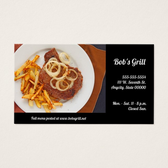 Steak und Pommes frites (Vorderseite)