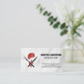 Steak und Servieren Visitenkarte (Stehend Vorderseite)