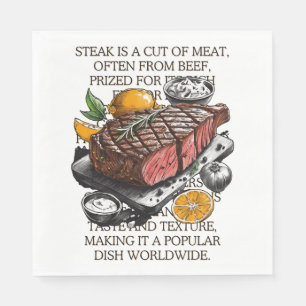 Steak Vintage Skizze von CallisC Arts ⭐ ⭐ T - Shir Serviette